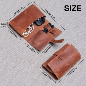 Solid Leather <b>Cable</b> Organizer Sturdy Desktop Cord Tidy Earphone Wire Management Wrap Charger Keeper Manufacturer LCO-0033 - Product Image 6