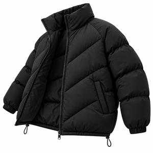 Blouson matelassé pour homme, col montant, fermeture éclair, coupe-vent, imperméable, hiver, décontracté, coupe ample, rembourrage en polyester, longueur standard - Product Image 6