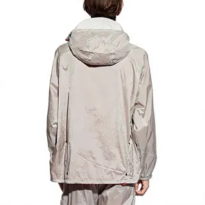 Veste réversible coupe-vent à capuche personnalisable avec logo 2026, style décontracté, imperméable, couleurs patchwork, toile, fermeture éclair, hiver - Product Image 2