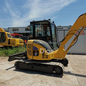 Mini-excavatrice sur chenilles Komatsu PC55 d'occasion de 5,5 tonnes, 2018-2022 |   Original japonais |   Moteur et pompe |   Testé et inspecté - Product Image 2