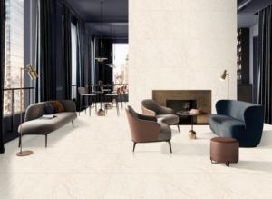 กระเบื้องพอร์ซเลนลายหินอ่อนพรีเมียม ขนาด 800x1600 1200x1800 750x1500 มม. กระเบื้องปูพื้นและผนังหรูหราสำหรับบ้านพักตากอากาศ - Product Image 2