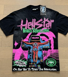 Hell Cross-Border Foreign Trade American-Style Trendy Brand <b>Star</b> Washed Distressed Letter Loose Youth Short-Sleeve Street <b>Jacket</b> - Product Image 2
