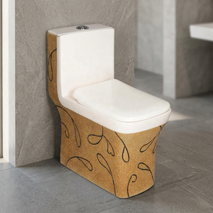 WC monobloc en céramique noir de haute qualité, moderne, à siphon en S, pour salle de bain, prix compétitif - Product Image 6