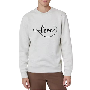 Sweat-shirt à col rond pour homme, coupe classique, manches longues, en coton tricoté, avec logo personnalisé imprimé sur le devant, vêtement décontracté pour l'automne - Product Image 4