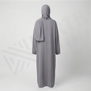 Ropa Islámica Modesta y Sencilla de Primera Calidad, Abaya, Vestido Musulmán para Mujer, Venta al por Mayor, Color Personalizado, Informal, Talla Grande, a la Moda - Product Image 2