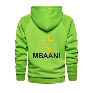 Sweat-shirt à capuche pour homme Mbaani, manches raglan, coton French Terry, pull décontracté avec poche avant et logo étoile - Product Image 6