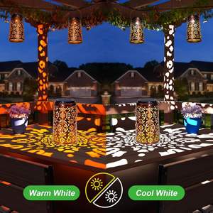 La mayoría de las ventas de metal negro, árbol de latón, diseño de grabado, linterna colgante, soporte de vela, portavelas de madera, linternas para interiores y exteriores - Product Image 2