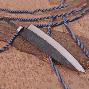 Cuchillo de Chef de Acero Inoxidable de Alta Calidad, Hecho a Mano, con Hoja Recta de 9 Pulgadas, Estilo Rat Tail, con Punta Caída, Hoja en Blanco de 0.5mm de Grosor - Product Image 3
