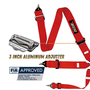 Régulateur de harnais de course à dégagement rapide en aluminium de 3 pouces, ton uni, FIA 8853 2016, matériel de ceinture de sécurité, fabriqué à Taïwan, vente en gros - Product Image 2