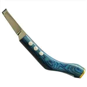 มีดตัดแต่งกีบม้าเหล็กดามัสกัสพรีเมียม IRON สำหรับงานตัดแต่งกีบม้า ใบมีดทำมือ  เครื่องมือสัตวแพทย์  OEM รับผลิตแบรนด์ส่วนตัว - Product Image 2