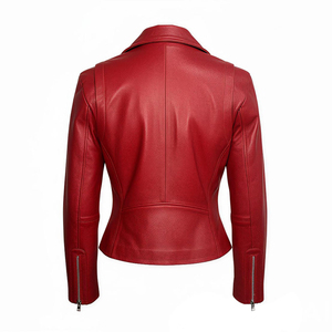 Veste d'hiver élégante en cuir véritable lisse pour femme, idéale pour un style de vie décontracté au quotidien - Product Image 2