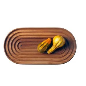 Eco Friendly Bamboo Condiment <b>Tray</b> with Multi Slots Wholesale Natural Bamboo Serving Base for Jars and Dipping Bowls - Product Image 3