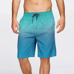 <b>Men</b> Gradient Color Eco-friendly 140g Woven Polyester Digital Printed Casual Swim <b>Trunks</b> Quick Dry Drawstring Beach Shorts Board - Product Image 1