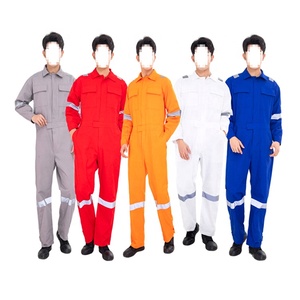 Combinaisons de travail réfléchissantes pour hommes, combinaisons de sécurité en polyester, plusieurs couleurs, uniformes industriels avec poches et bretelles réglables - Product Image 1