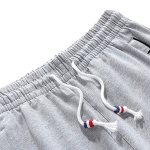 Shorts de sport décontractés pour hommes en coton, shorts de jogging pour la gym et l'entraînement, avec poches zippées, taille élastique et cordon de serrage, shorts d'été - Product Image 3