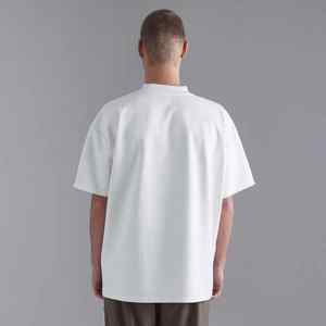 Camiseta Casual de Manga Corta para Hombre, Corte Cuadrado, Transpirable, 100% Algodón, Color Sólido, Impresión Personalizada, Diseño Holgado de Alta Calidad - Product Image 5