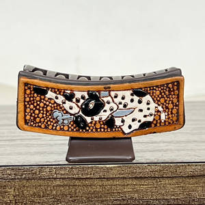 Pince à cheveux en cuir artisanal personnalisée de qualité supérieure, style cowgirl western, imprimé cuir de vache, accessoire pour cheveux, pince à cheveux pour femmes - Product Image 2