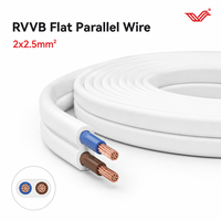 Flaches Flexibles Kupferkabel PVC-Ummantelt 300V 500V Doppeldraht für Innenanlagen und Geräteverkabelung