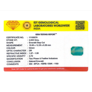 Natural Zambian Emerald 14.2 Carat Loose Gemstone for Fine Jewelry - Product Image 4