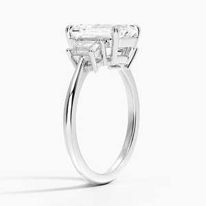 Anillo de Compromiso Solitario Embrace con Tres Piedras de Moissanita, Chapado en Oro de 14K, Engaste de Garras, Certificado GRA, para Aniversario de Bodas - Product Image 6