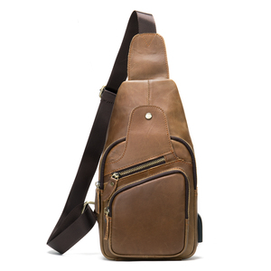 Bolso de Pecho de Cuero Genuino Retro de Alta Calidad para Hombre 2026, Bolso de Hombro Duradero y Moderno para Uso Diario y al Aire Libre - Product Image 1