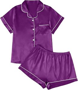 Pyjama pour femmes, été, automne, hiver, printemps, personnalisé, robe de nuit, longueur genoux, manches courtes, dessin animé, 3XL, 100% polyester - Product Image 4