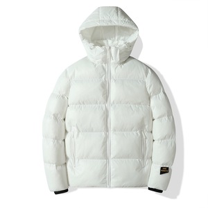 Blouson Bomber Imperméable en Polyester Rembourré Style Américain Streetwear à Capuche Décontracté Zippé pour Homme Couleur Unie Hiver 2026 - Product Image 6