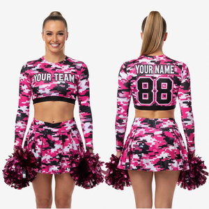 Uniforme de cheerleading de haute qualité, design le plus récent, en spandex/polyester, confortable, respirant, uniforme de cheerleading pour adultes, sublimation - Product Image 1