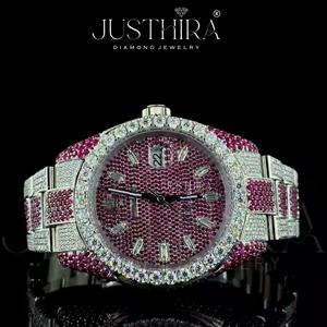 นาฬิกาควอตซ์เพชรเลี้ยงในห้องปฏิบัติการ ดีไซน์ทันสมัย ขายดีที่สุด ประดับคริสตัล ดีไซน์บางเฉียบ กันน้ำ ราคาดีที่สุด - Product Image 2