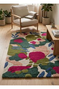 Tapis en laine épaisse moderne fait main antidérapant de qualité export indienne pour chambre à coucher, salon, usage intérieur, coton - Product Image 4