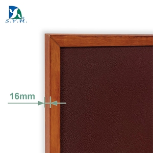 Tablero de Exhibición de Tela Bicolor con Marco de Madera para Notas, Fotos y Organización del Hogar - Product Image 2