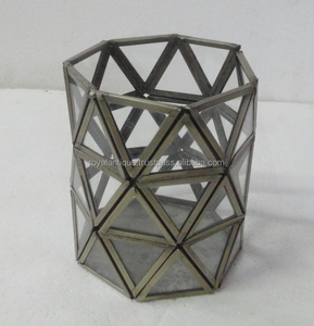 Portavelas de hierro elegante hecho a mano, recipiente único de vidrio y Metal para bodas, fiestas, decoración del hogar, precio - Product Image 1