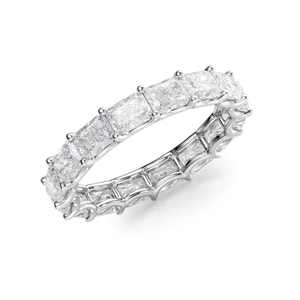 Anillo de Eternidad con Diamantes Cultivados en Laboratorio Lunentia East West Radiant U Prong, Certificado por IGI - Product Image 4