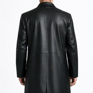 Abrigo de Cuero para Hombre de Alta Calidad, Chaqueta de Cuero Genuino Resistente al Viento, Material de Alta Calidad, Logotipo Personalizado, Proveedor de Pedidos al por Mayor - Product Image 5