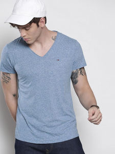 Venta Directa de Fábrica, Camiseta Casual de Manga Corta con Cuello en V para Hombre, 100% Algodón, Corte Regular, Anti-Pilling y de Secado Rápido - Product Image 6