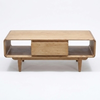 Meuble de salon en bois massif de style scandinave, buffet avec bordure arrondie en cascade, 5+ tiroirs, rangement écologique