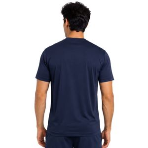 Manufacturer Men <b>Navy</b> Blue Performance Sports T Shirt Quick Dry Athletic Gym Running Training Tee Customized Logo OEM - Product Image 2