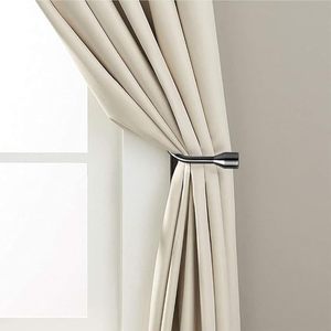 Black U-Shape <b>Curtain</b> Holdback with Screws Solid Steel <b>Wall</b> Hook - Product Image 1