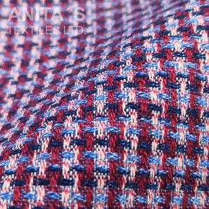 Tissu tissé en tweed jaspee rayonne polyester prêt à l'emploi avec Dobby pour l'automne et l'hiver