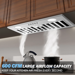 Hotte de cuisine intégrée de 20 pouces en acier inoxydable avec conduit de ventilation à 3 vitesses - Product Image 5