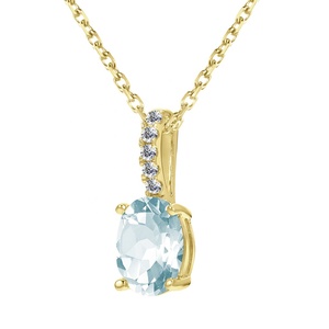 Joyería de Piedras Preciosas Naturales, Plata de Ley 925, Collar con Colgante Simple de Piedra de Nacimiento de Diciembre para Mujer, Joyería <span class=keywords><strong>Destiny</strong></span> - Product Image 1