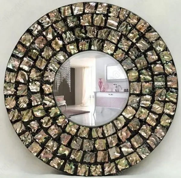 High quality best selling nice Mother of pearl round wall Mirror from Viet Nam