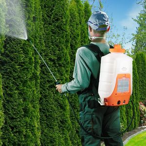4 Gallon Tank Battery-Powered <b>Backpack</b> Sprayer 8 Nozzles 2 Wands Adjustable 0-90 PSI Pressure 12 Inch Convenient Garden <b>Tool</b> - Product Image 2