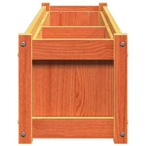 Jardinera de Madera de Pino Macizo Color Cera Marrón, 59.1x12.2x12.2 Pulgadas, Macetas y Jardineras - Product Image 6