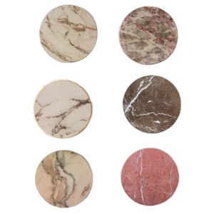 Posavasos redondos de mármol elegantes en varios colores para una elegante decoración de Mesa para el hogar, accesorios de lujo para bebidas - Product Image 1