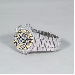 Montre Bracelet Hip Hop US Iced Out Diamant Luxe Acier Inoxydable Mouvement Quartz Citizen 46mm Bijoux Premium - Product Image 3