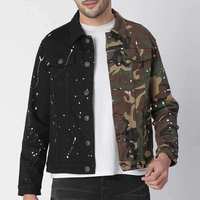 Veste en jean streetwear pour homme personnalisée, col montant, logo frontal, respirante, écologique, séchage rapide, 100% coton, OEM/ODM