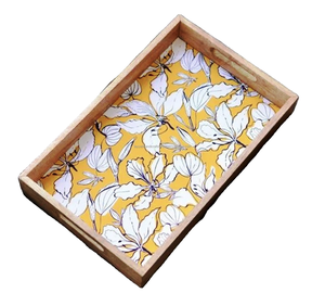 Precio al por mayor Bandejas de MDF Impresión multicolor Juego de tres bandejas de MDF para servir la decoración de la Mesa del hotel del hogar hecha por Tayyab Handicraft - Product Image 2