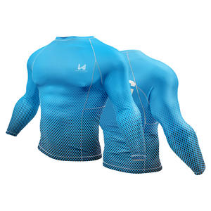 เสื้อยืดออกกำลังกายผู้ชายแบบสวมกระชับ น้ำหนักเบา เรียบง่าย พิมพ์ลายได้ตามต้องการ แขนยาว ทรงเข้ารูป สำหรับเล่นกีฬาในยิม - Product Image 4