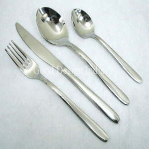 Ensemble de couverts en acier inoxydable 18/10 de haute qualité, finition miroir, or mat, design moderne, pour location de mariage, hôtel de luxe, utilisation en fête - Product Image 3